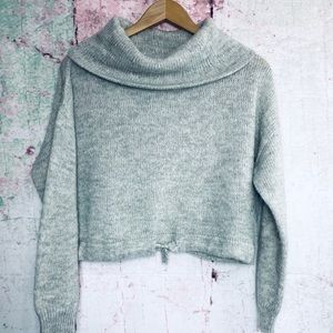 H&M Crop Top Cowl Neck Sweater